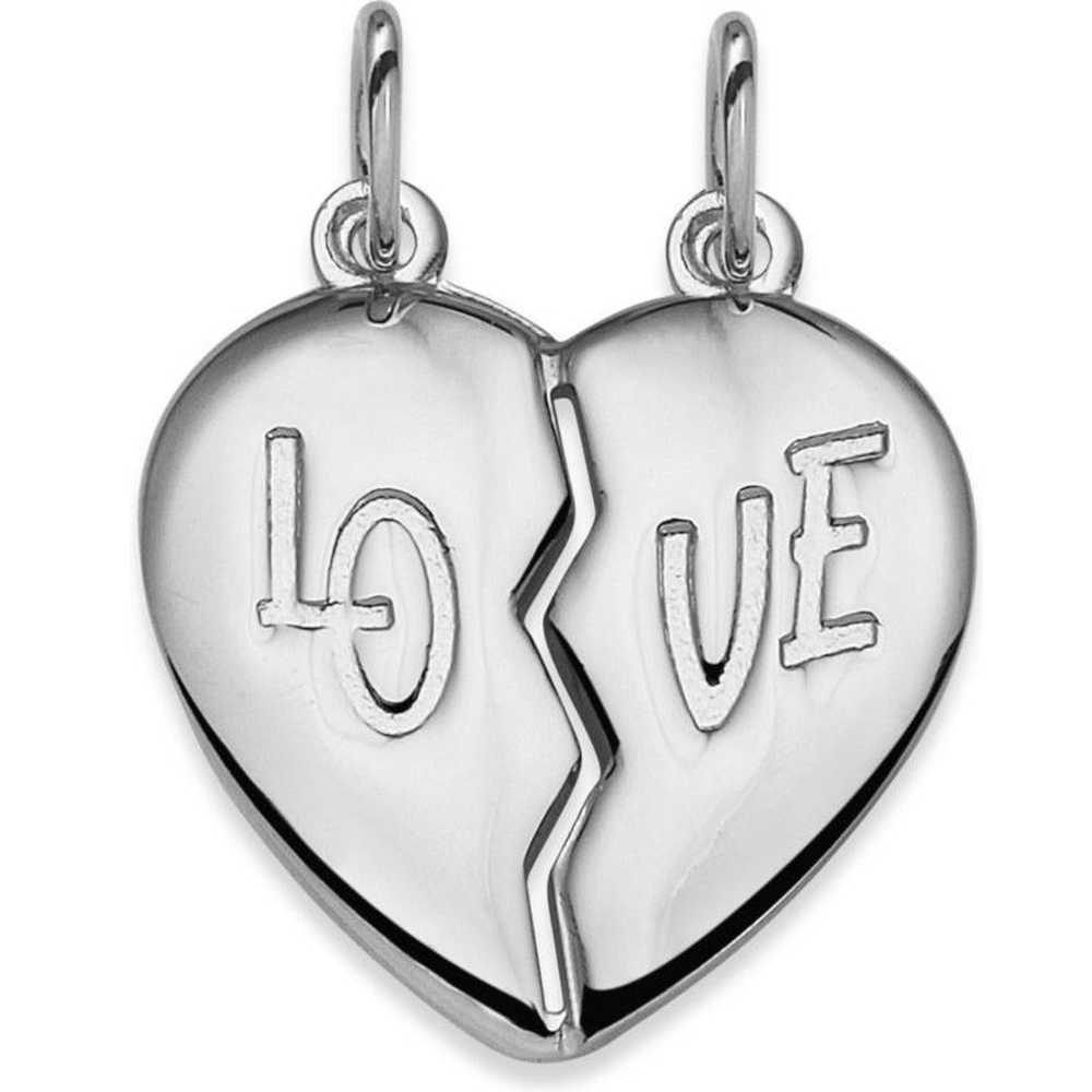 Tresor zilveren hanger breekhart LOVE B101C