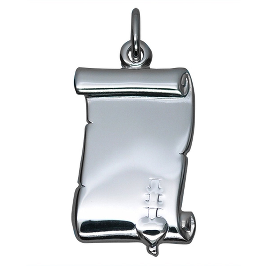 Tresor zilveren hanger perkament glans hart B131