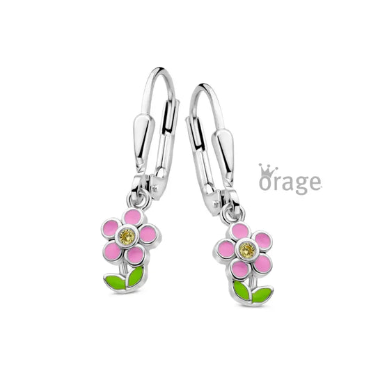 Orage Kids oorbellen kleurrijke bloem O/4411/A
