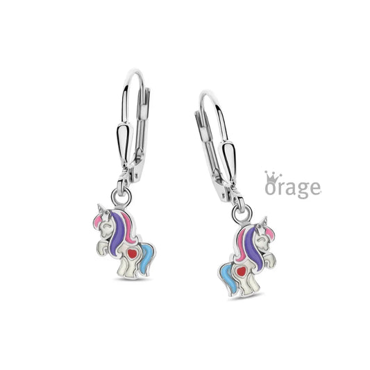 Orage kids oorbellen kleurrijke eenhoorn oorslingers O/2982/A