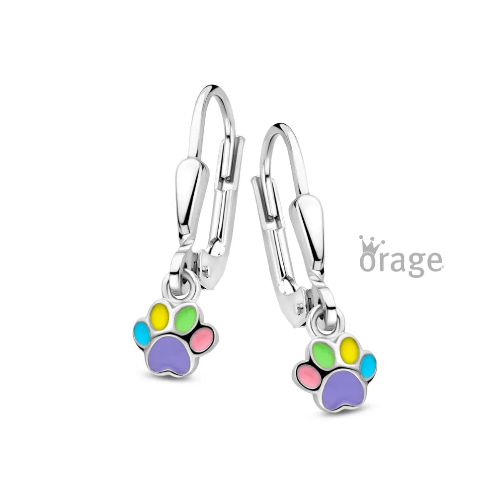 Orage kids oorbellen kleurrijke pootje oorslinger O/2994/A