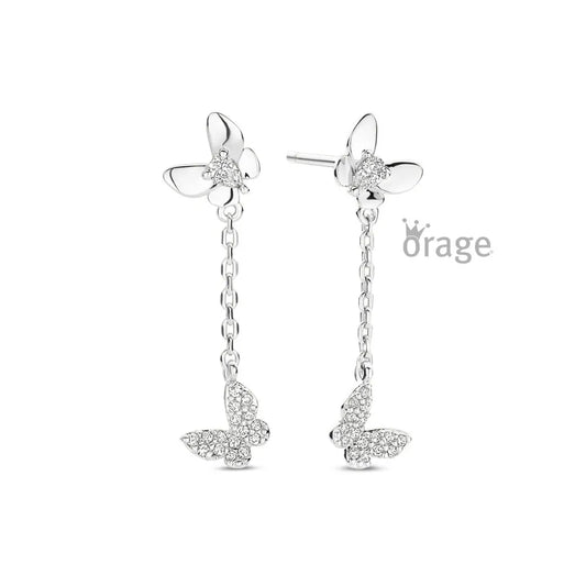 Orage kids oorbellen vlinder oorslingers O/6574/A
