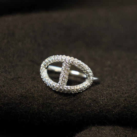 Outlet zilveren ring N4K01 maat: 58