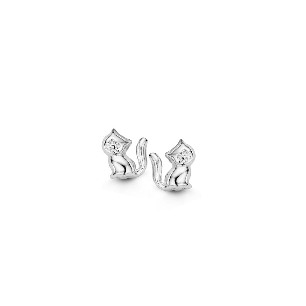 Naiomy Princess kat Oorbellen zilver PA015