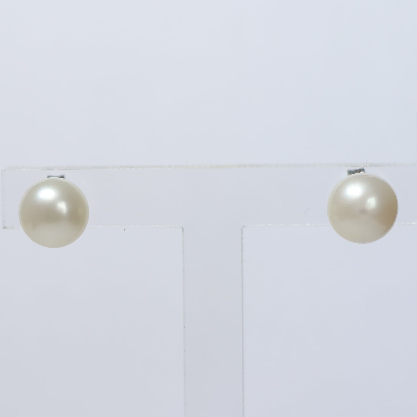 Parel oorbellen zilver witte biwa parel 7mm