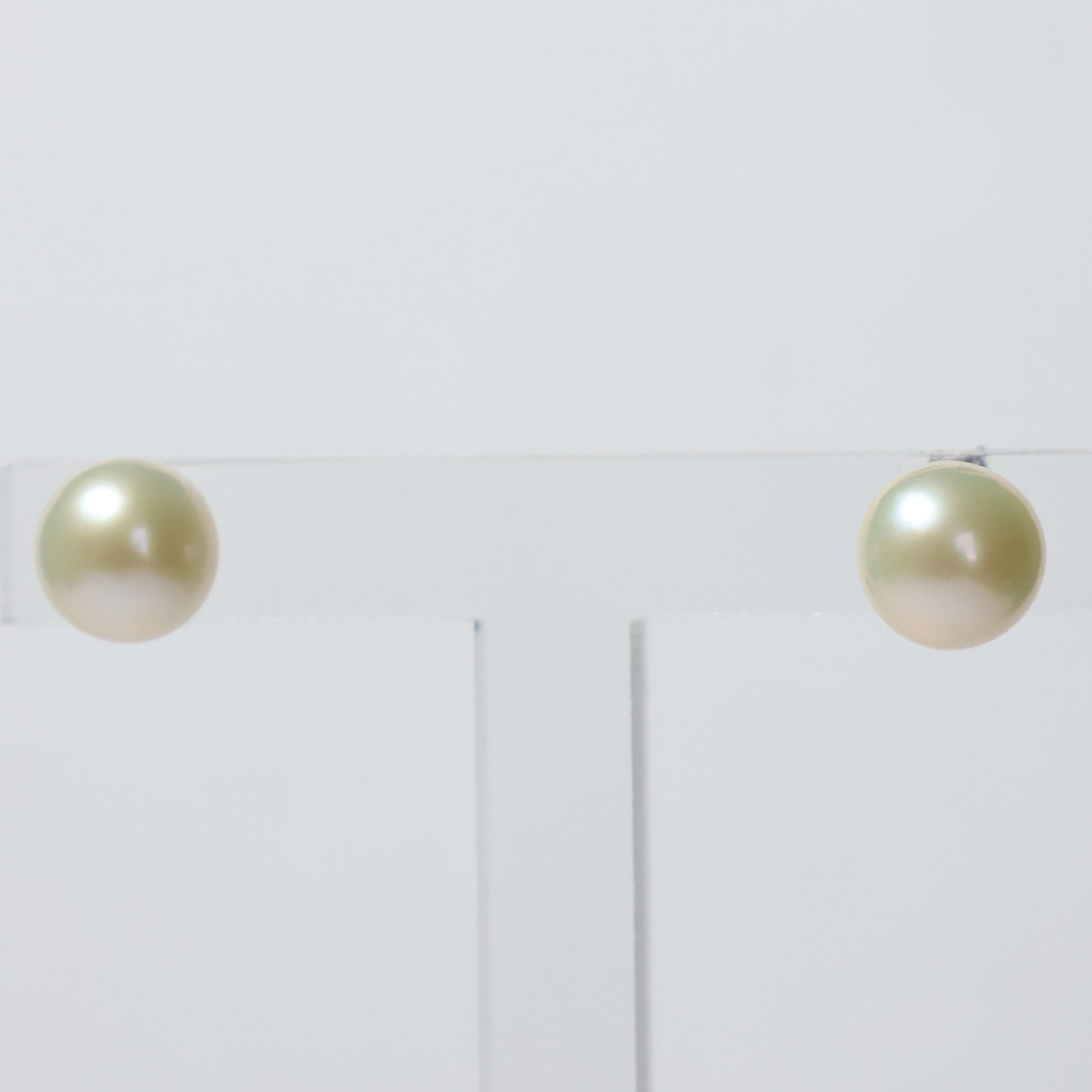 Parel oorbellen zilver witte knopjes 7mm