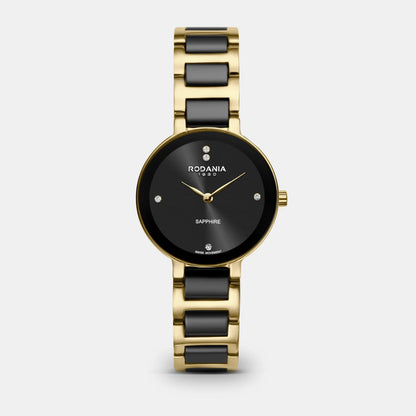 Rodania horloge dames Mystery classic R85007 Black & Gold