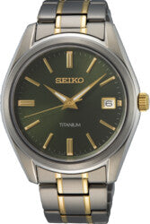 Seiko titanium heren horloge SUR377P1