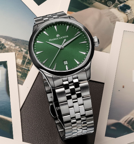 Maurice Lacroix horloge 1975 Quartz Date 39mm 751007-SS002-630-1