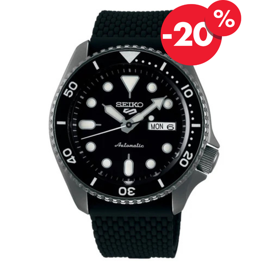 Seiko 5 Sports SRPD65K2 horloge automatic black dial met 20% korting