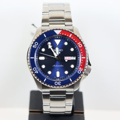 Seiko 5 Sports horloge SRPD53K1 automatic blue Pepsi dial