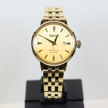 Seiko Presage horloge SRE018J1 automatic dames goud diamant