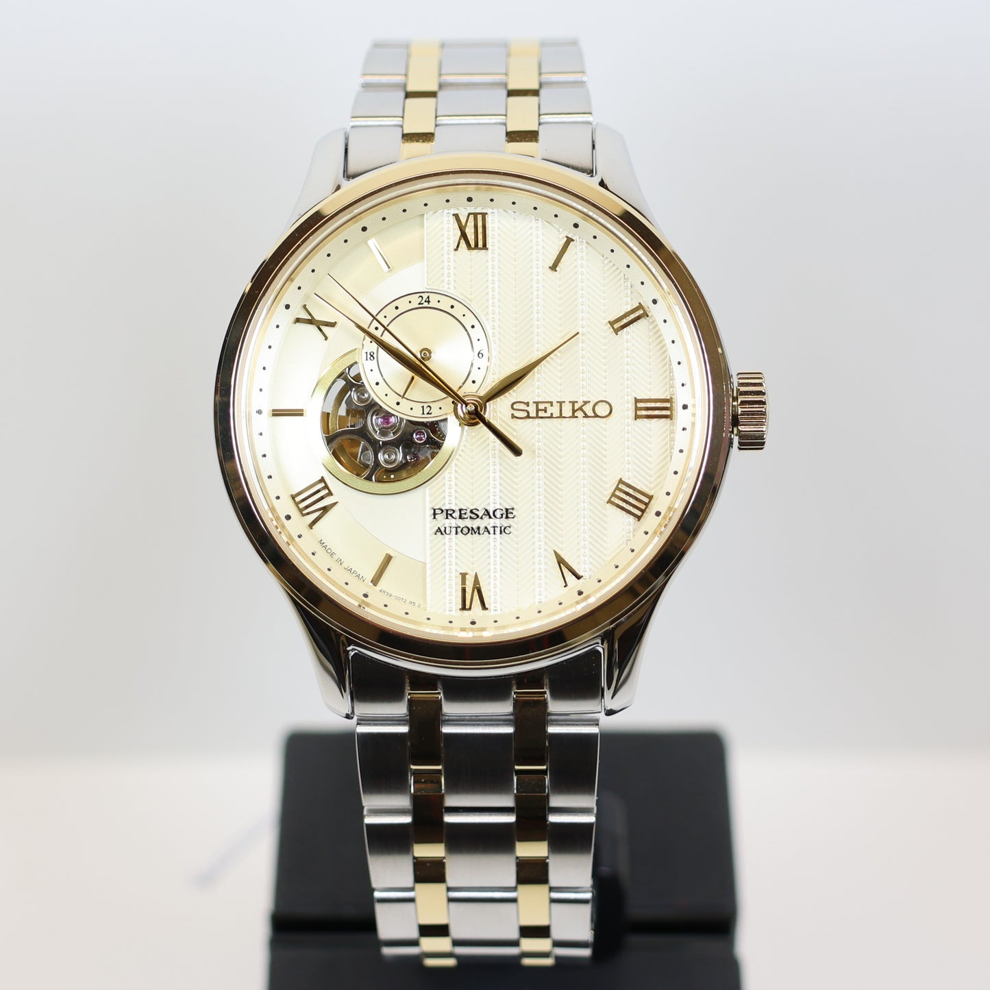 Seiko Presage horloge SSA464J1 automatic heren skeleton bicolor