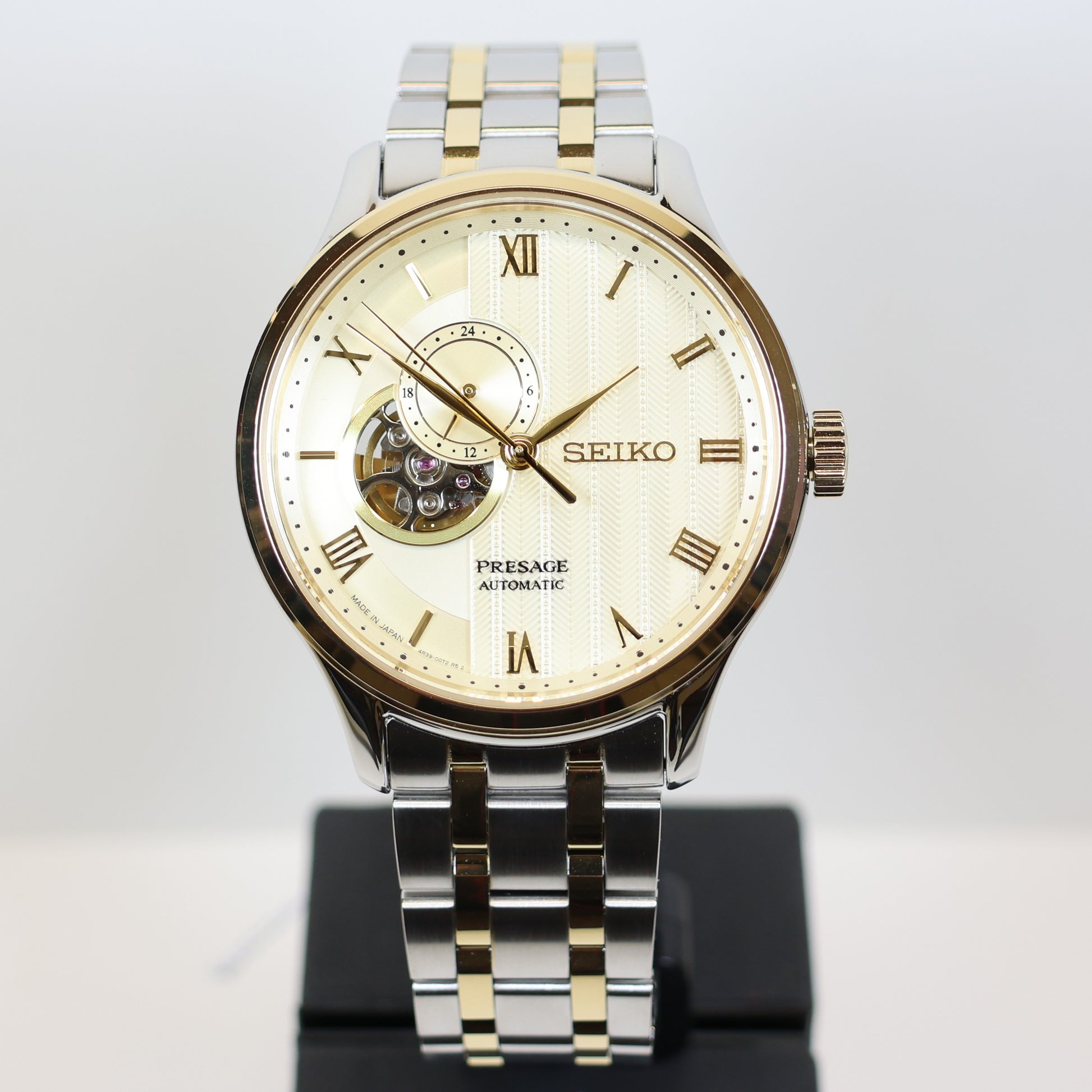 Seiko Presage horloge SSA464J1 automatic heren skeleton bicolor
