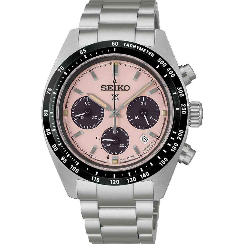 Seiko Prospex horloge SSC963P1 Speedtimer heren chrono roze panda