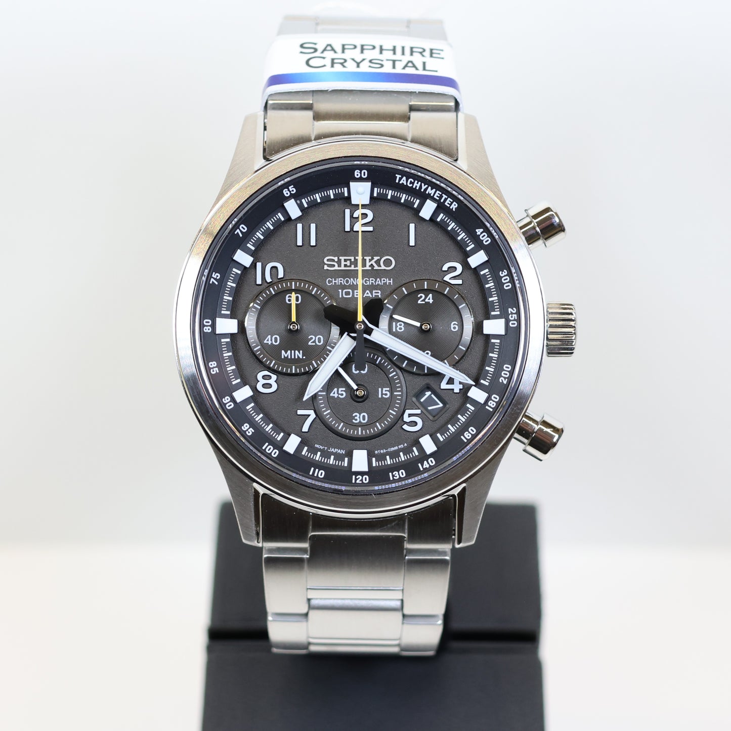 Seiko herenhorloge SSB447P1 quartz chrono black dial