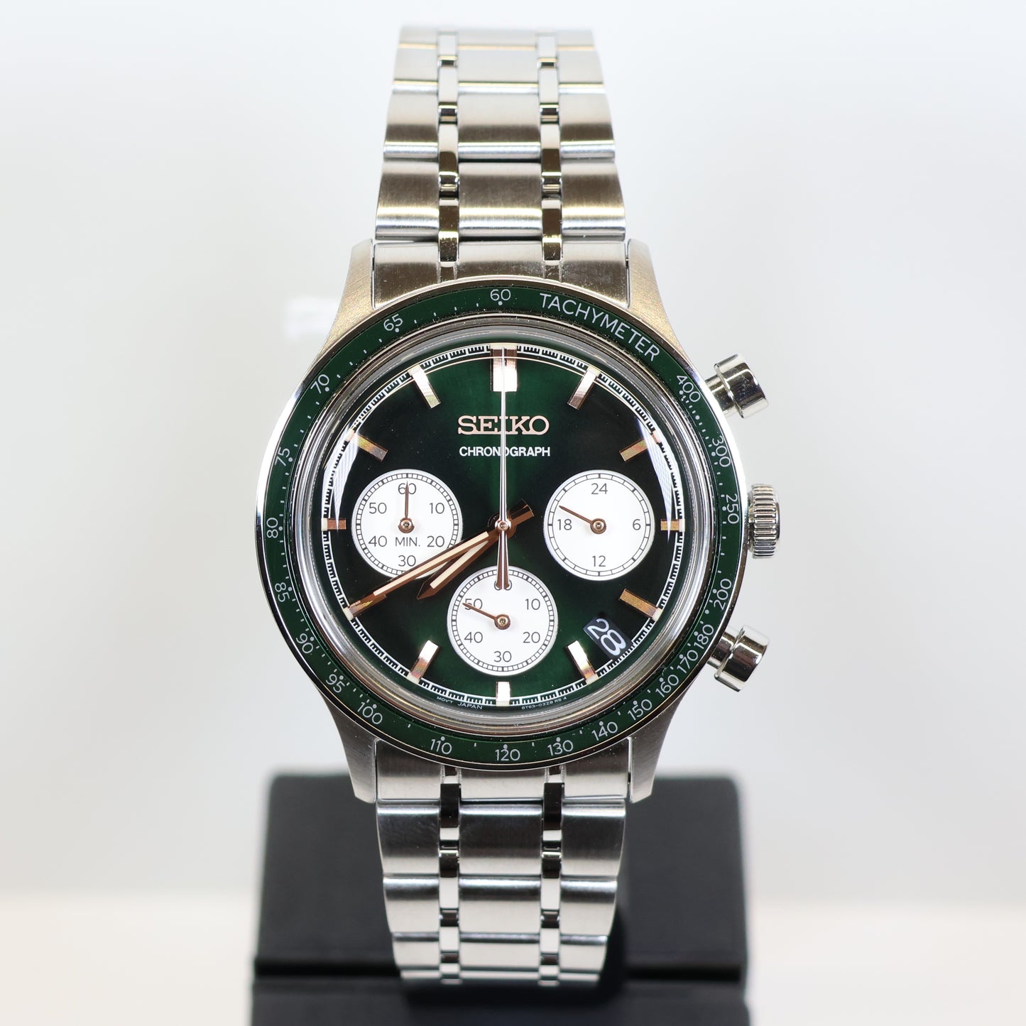 Seiko herenhorloge SSB481P1 quartz chrono green dial