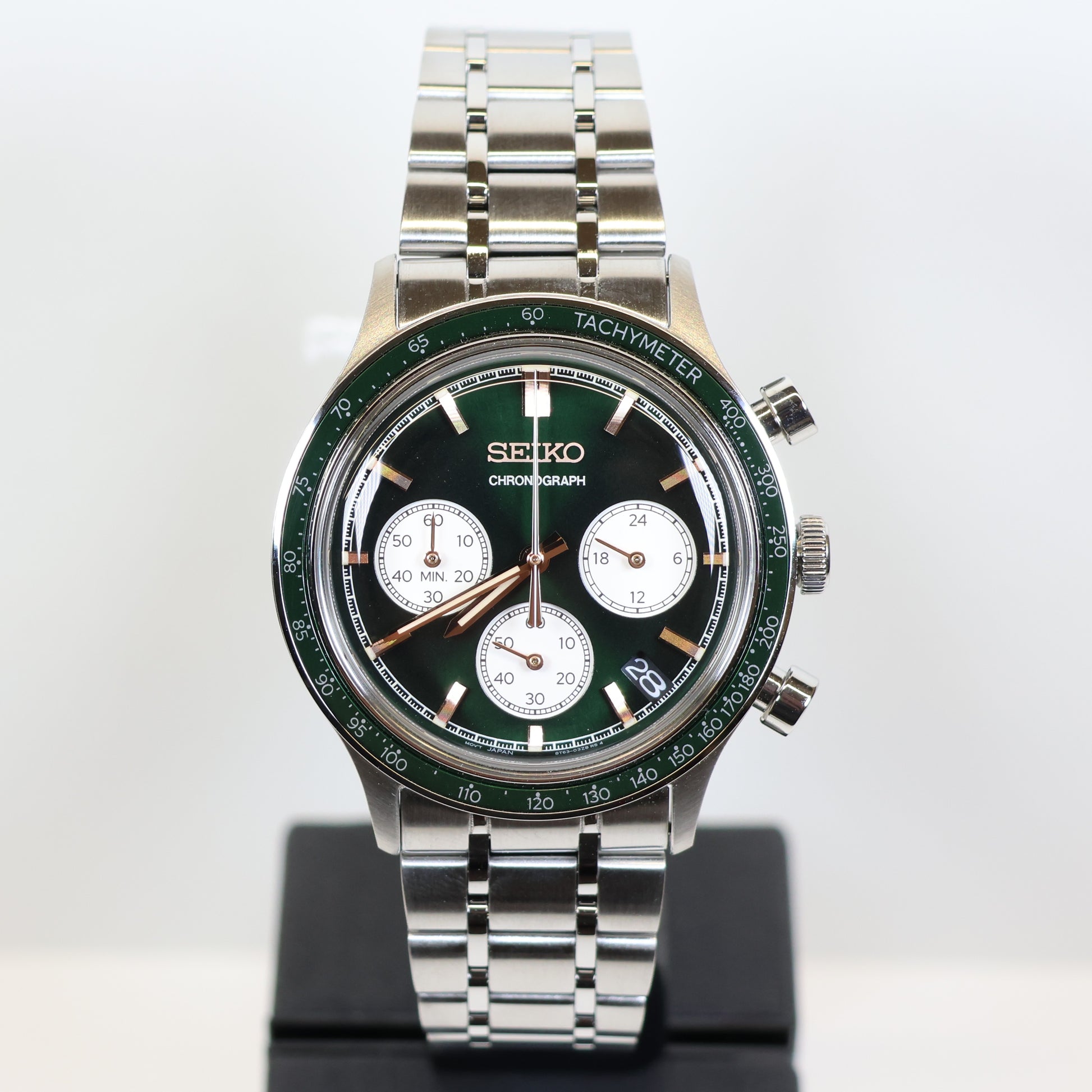 Seiko herenhorloge SSB481P1 quartz chrono green dial