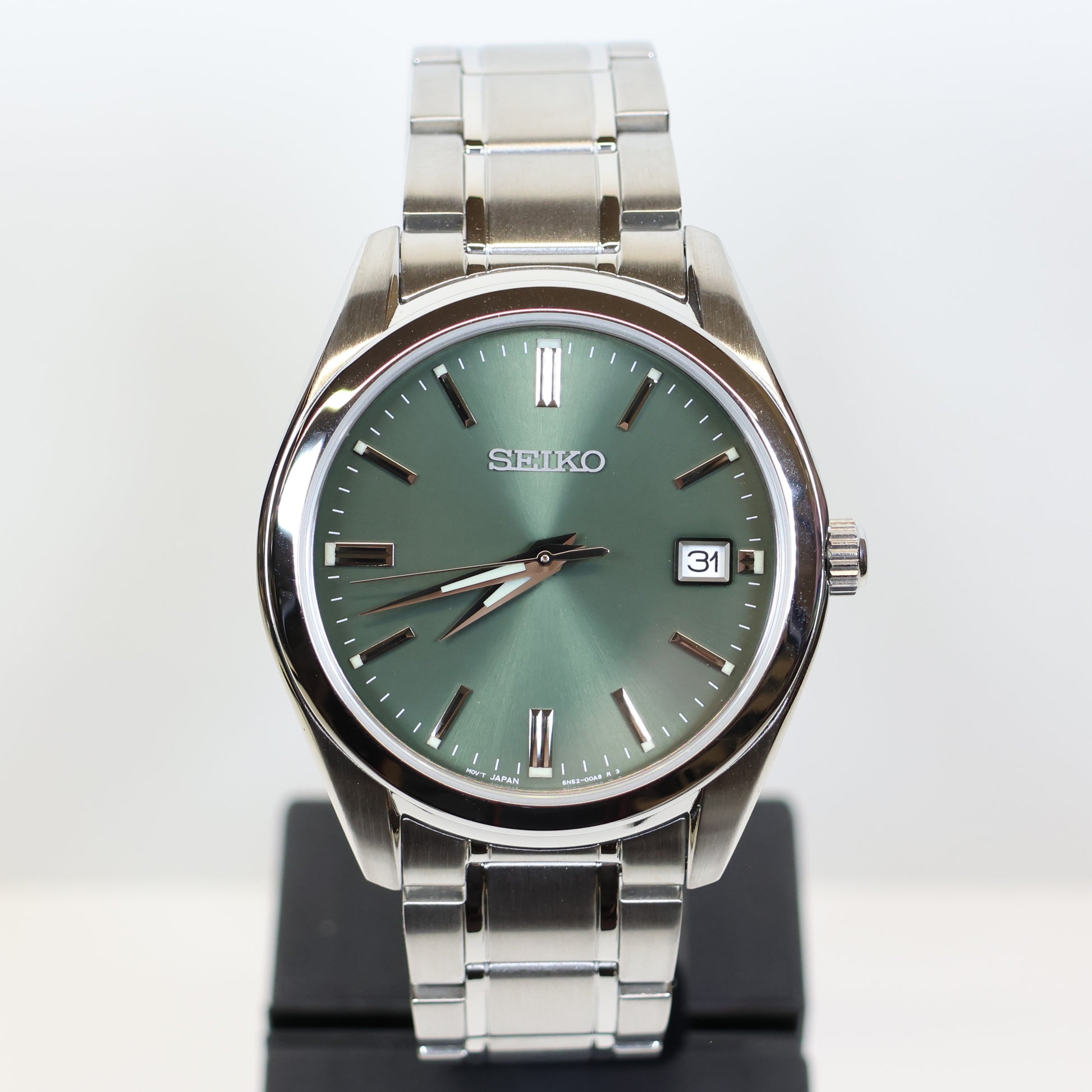 Seiko herenhorloge SUR527P1 quartz date green dial
