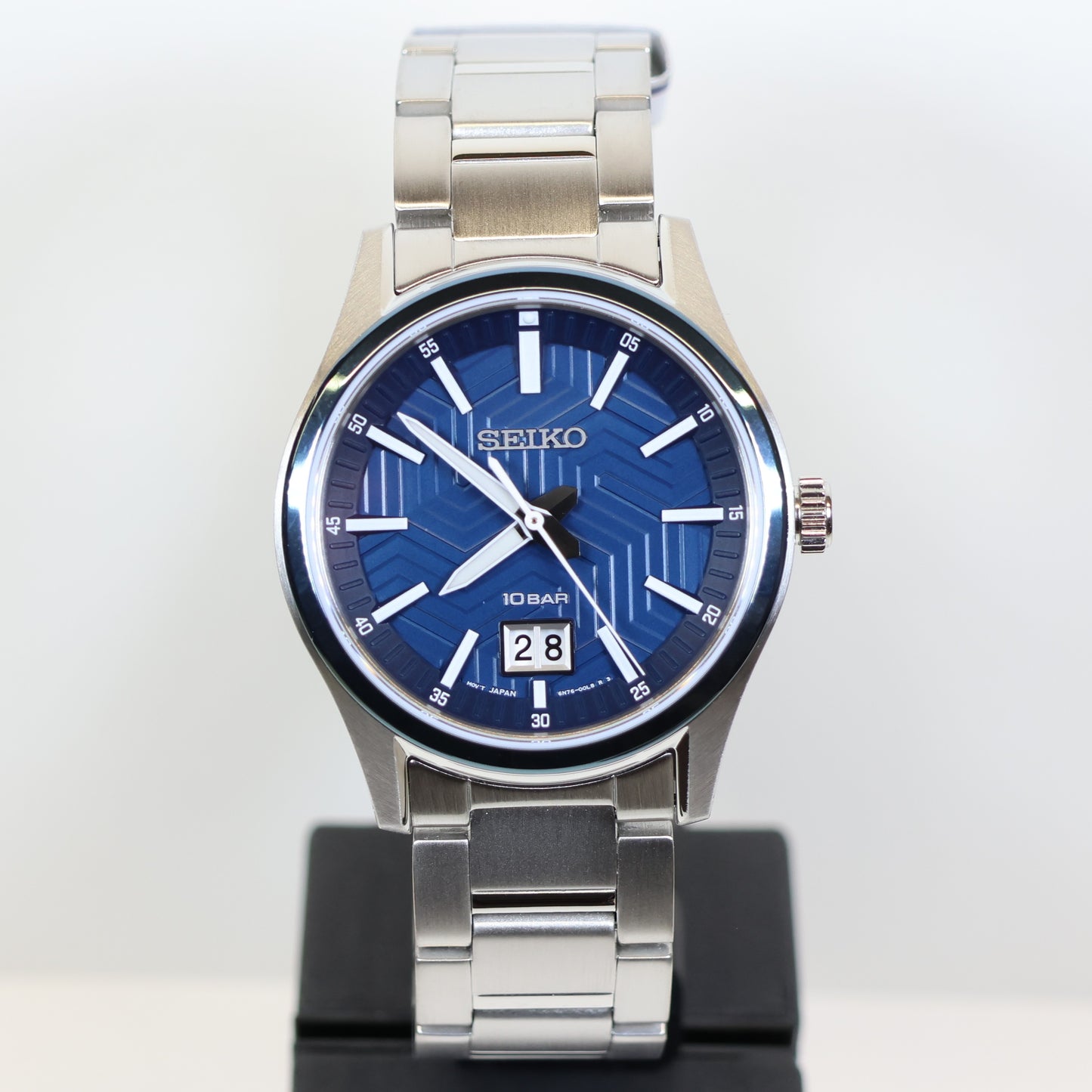 Seiko herenhorloge SUR559P1 quartz date blue dial