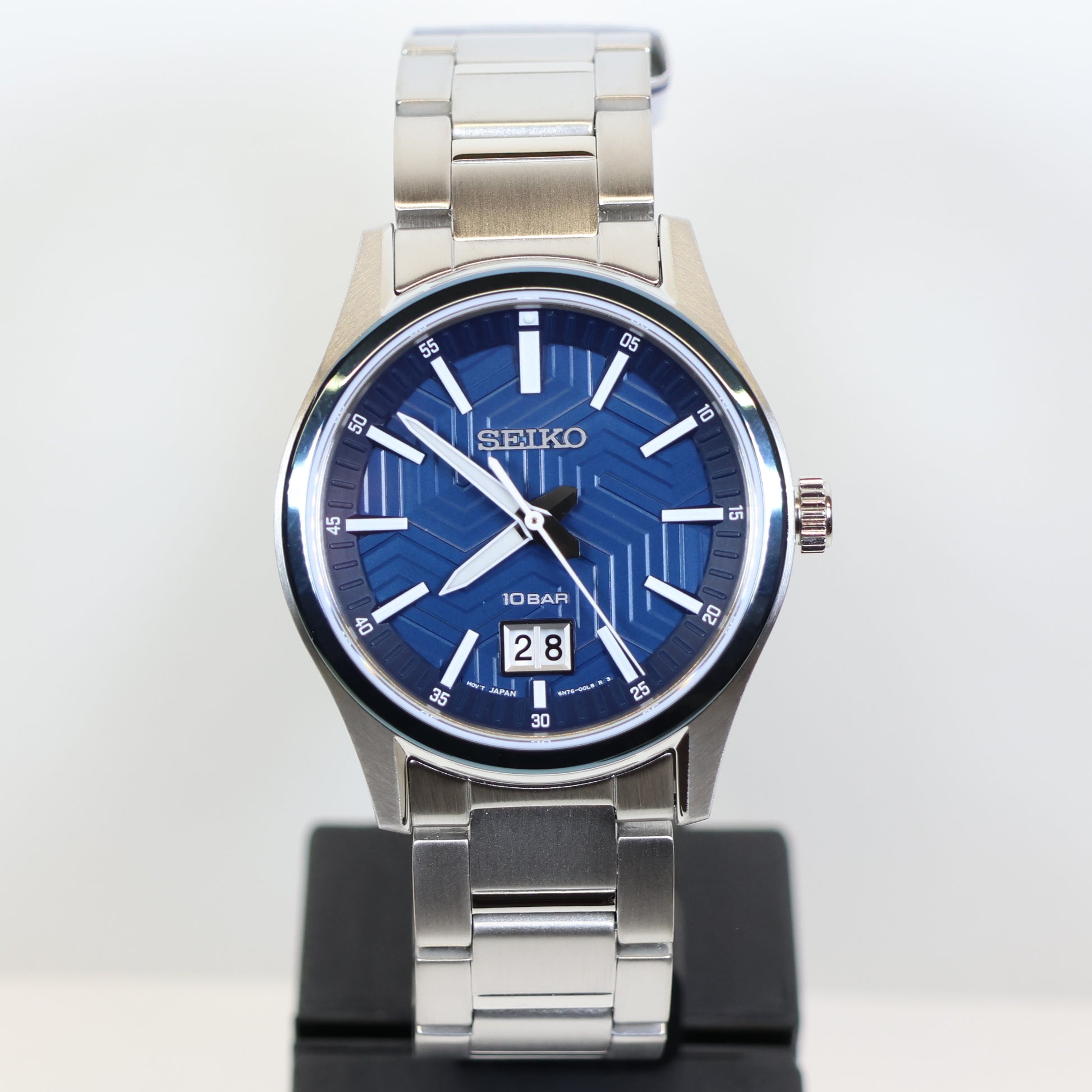 Seiko herenhorloge SUR559P1 quartz date blue dial