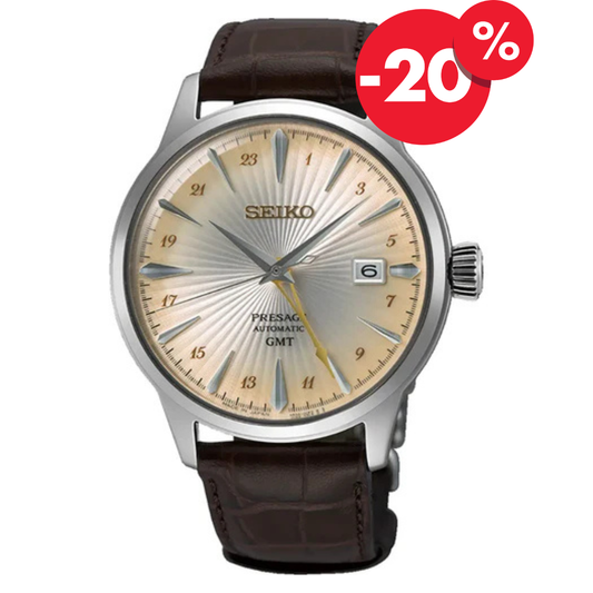 Seiko horloge SSK041J1 Presage automatic heren leren band sunburst dial met 20% korting