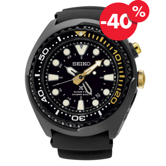 Seiko horloge SUN045P1 Prospex sea heren Kinetic GMT 200M Diver met 40% korting