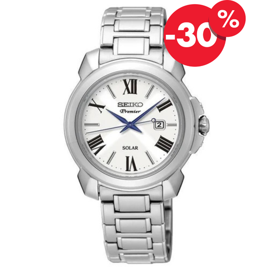 Seiko horloge SUT321P1 Premier dames quartz roman wit met 30% korting
