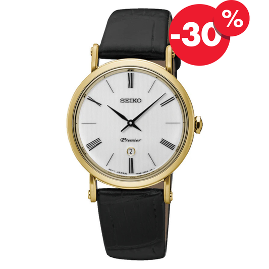 Seiko horloge SXB432P1 Premier dames quartz roman wit met 30% korting