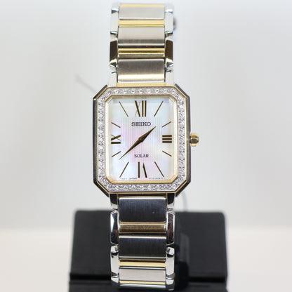 Seiko horloge dames SUP428P1 quartz square swarovski