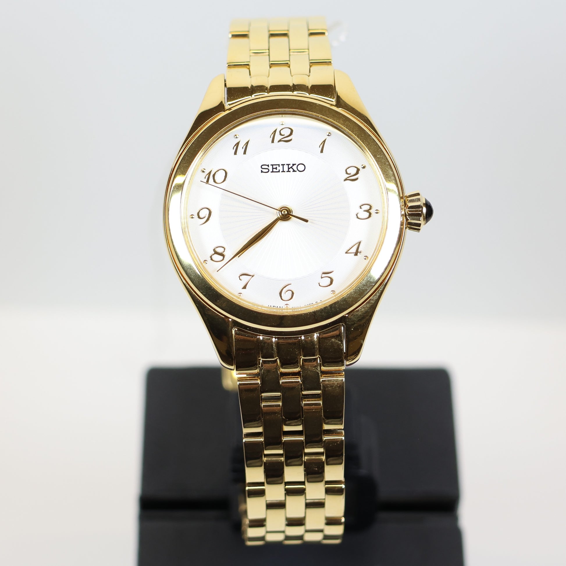 Seiko horloge dames SUR384P1 quartz gold white dial