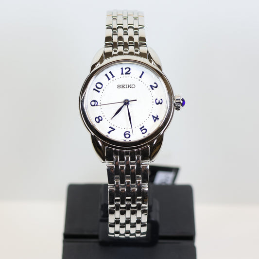 Seiko horloge dames SUR561P1 quartz white dial Arabische cijfers