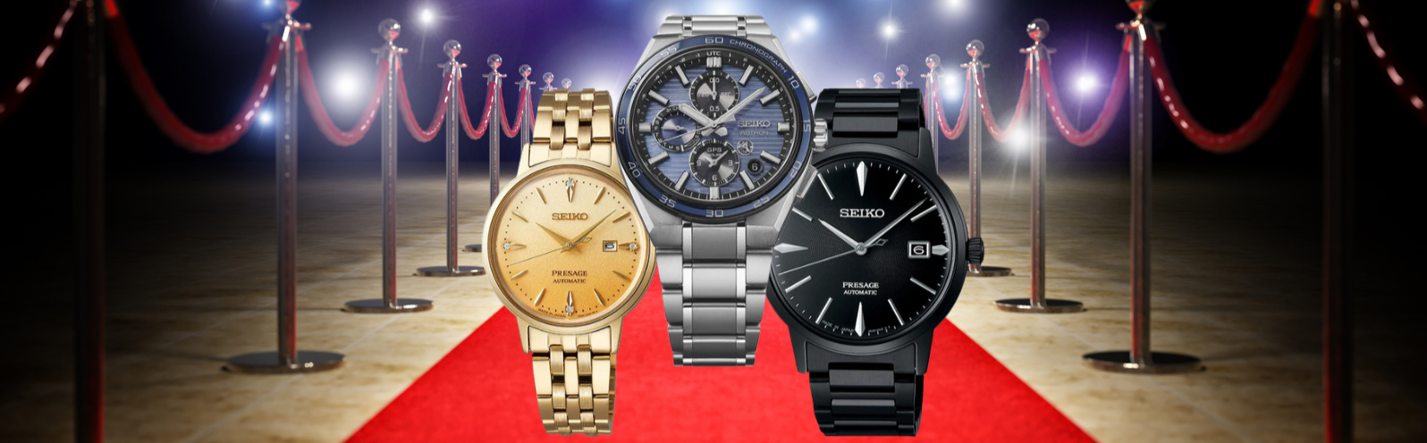 banner voor de luxe horloges