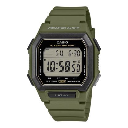 Casio Basic W-738H-3AVEF horloge kaki groen