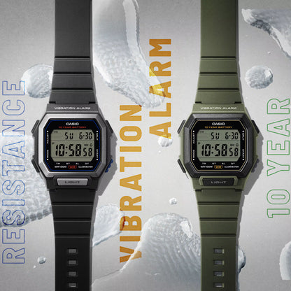 Casio Basic W-738H-3AVEF horloge kaki groen