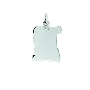 Tresor zilveren hanger perkamentplaat glans borstel B225