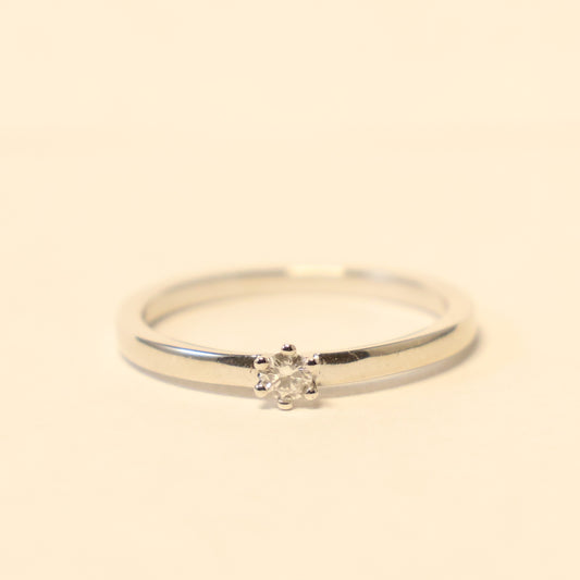 Wit gouden ring met briljant 91EG29A