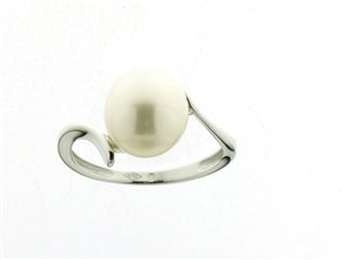 Witgouden ring solitair parel 050941P
