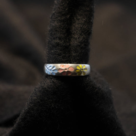 Zilveren Kids bloem ring 560101