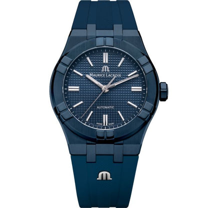 Maurice Lacroix AIKON Limited edition 39mm AI6007-PVC00-430-4 blauwe rubberen band blauwe kast en blauwe wijzerplaat