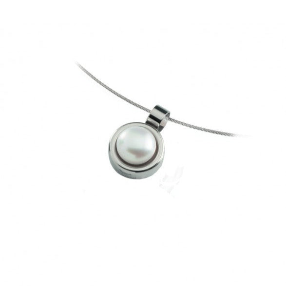 Boccia Titanium hanger met parel 07002-01
