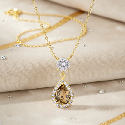 Spark Briselle vergulde zilveren ketting met kristal NCPG4320LCTC