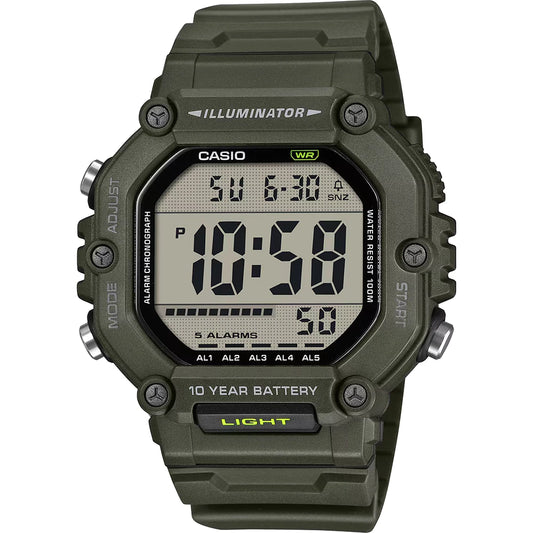 Casio horloge AE-1600HX-3AVEF digitaal groen