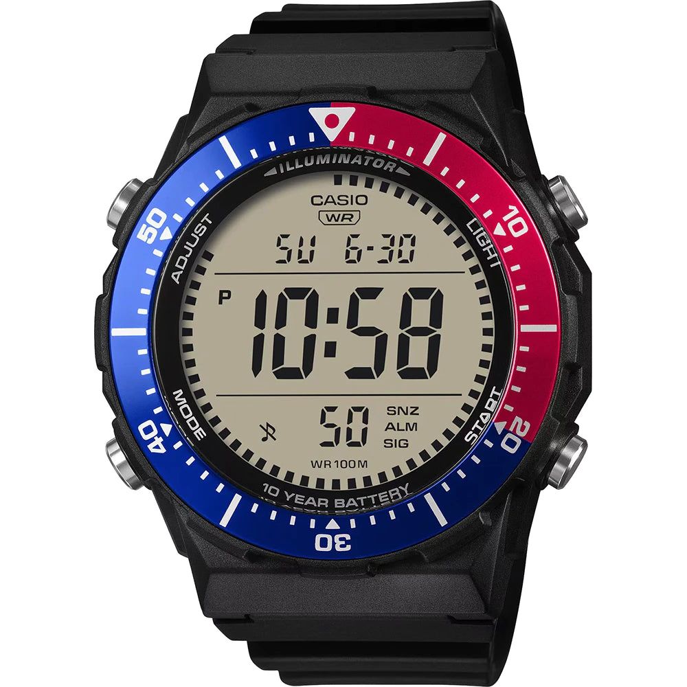 Casio horloge AE-1700H-1A2VEF PEPSI Timeless digitaal chrono
