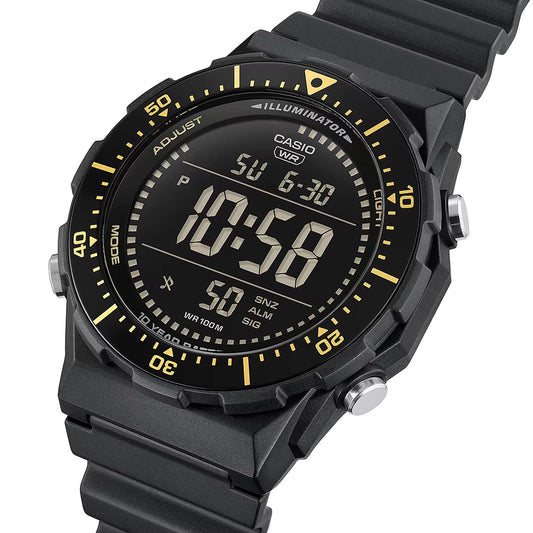 Casio horloge AE-1700H-1BVEF Timeless digitaal chrono zwart-goud