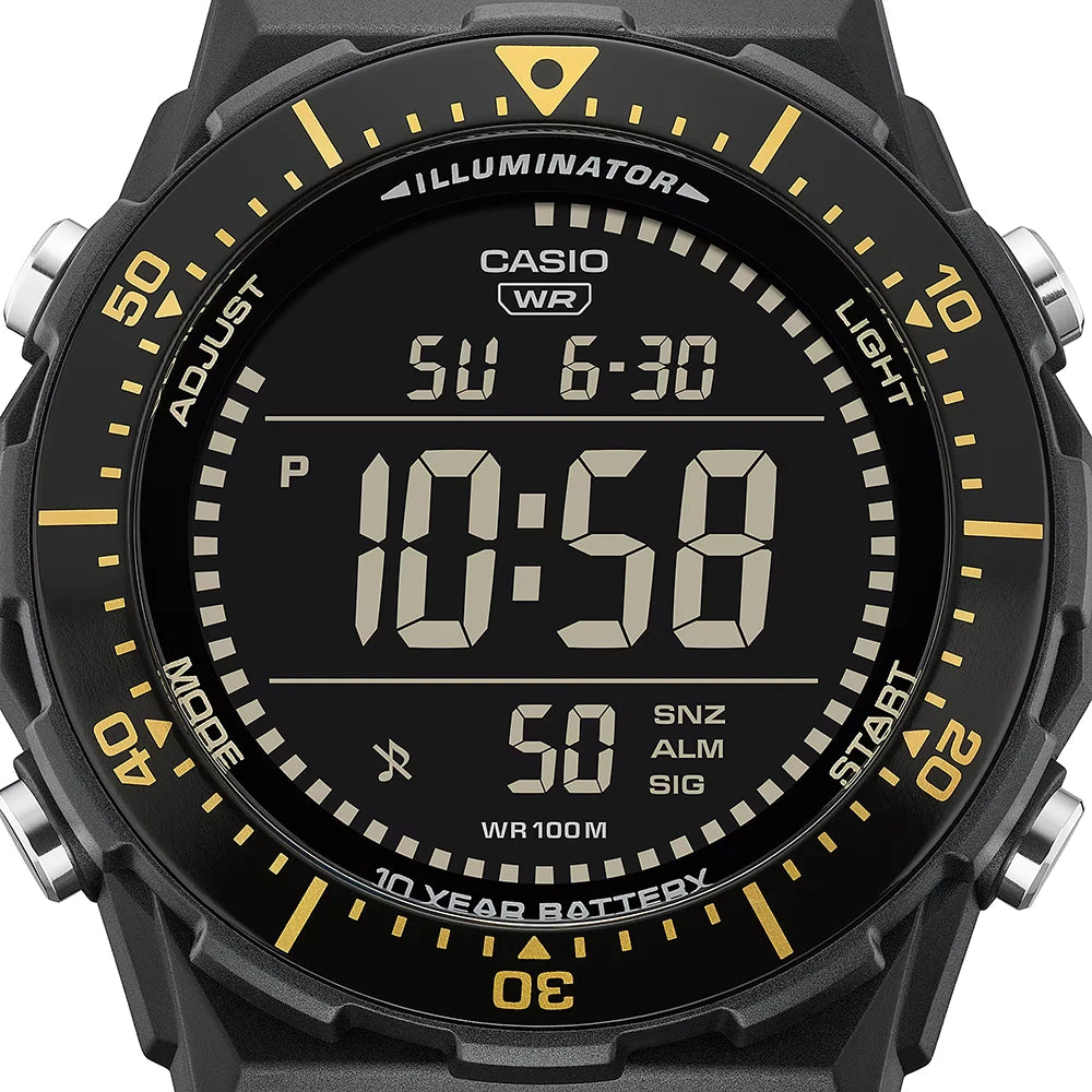 Casio horloge AE-1700H-1BVEF Timeless digitaal chrono zwart-goud