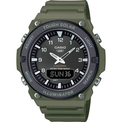 Casio horloge AQ-S820W-3BVEF timeless solar green analoog