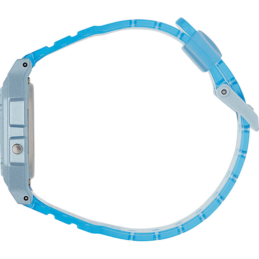 Casio horloge unisex F-91S-2EF timeless transparant blauw