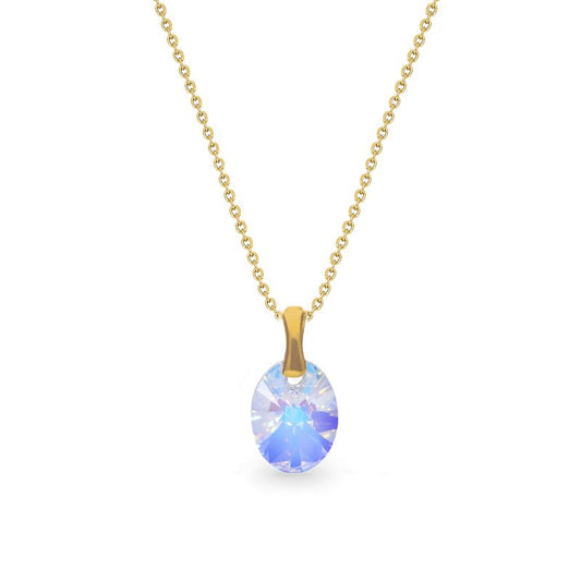 Spark 18karaat vergulde Zilveren ketting met Swarovski kristallen NZG602812AB