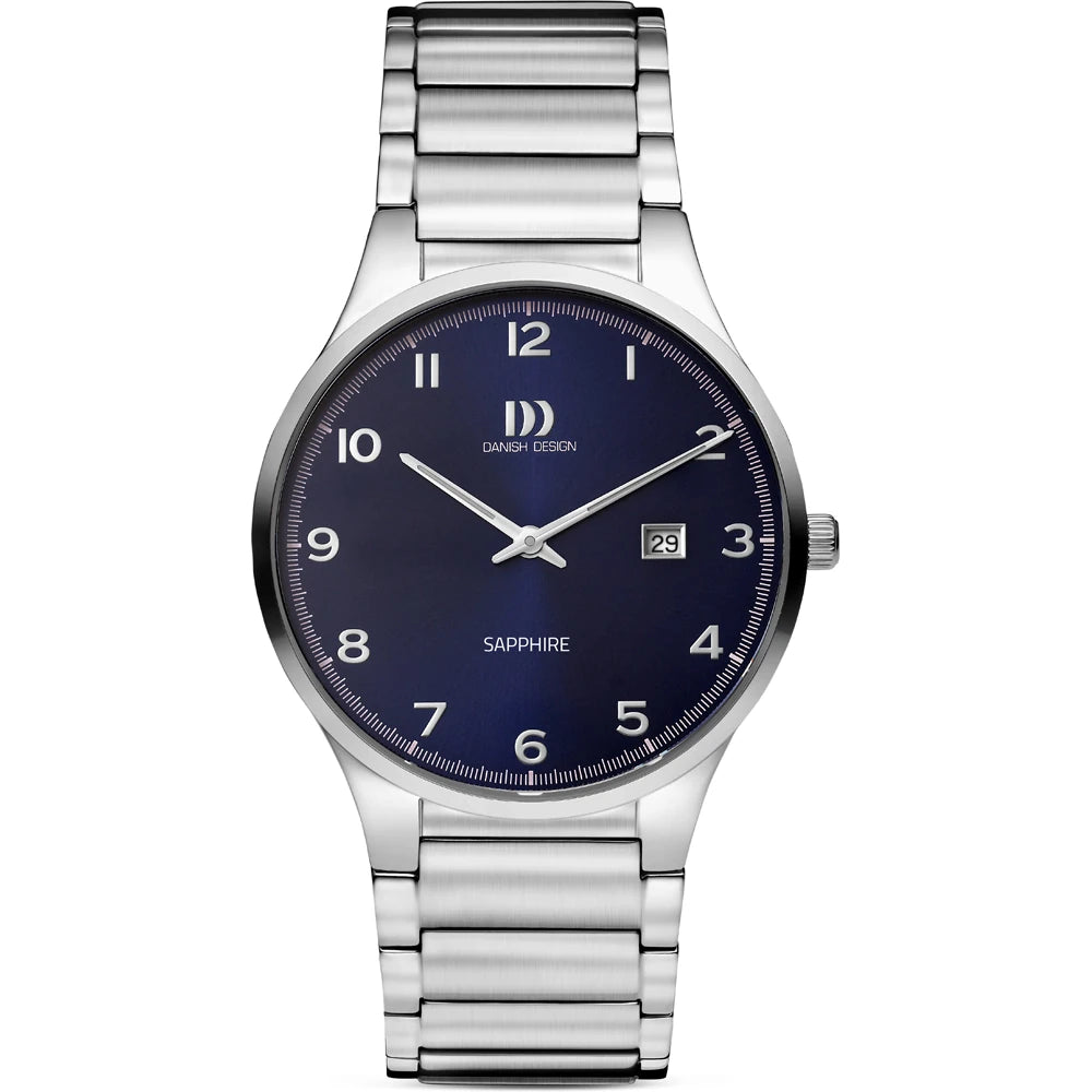Danish Design IQ98Q1312 herenhorloge blue dial saffier date